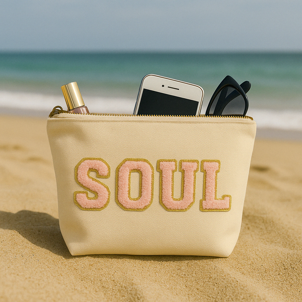 Kosmetiktasche M personalisiert • DIY Tasche mit Wunschname • LOVE MAMA Geschenk