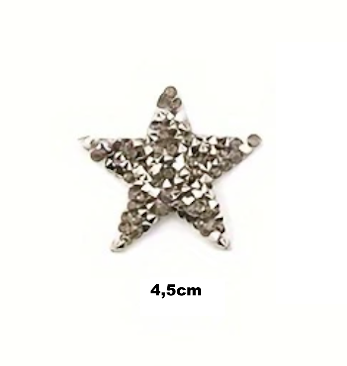 4,5cm Strass Stern Glitzer AB Patches zum Aufbügeln DIY Bügelbild für Kleidung