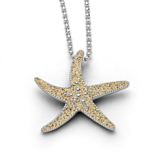 DUR Schmuck Anhänger "Sandseestern" Silber 925 rhodiniert P2826