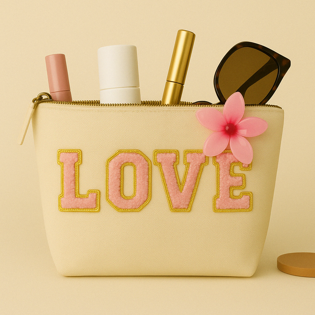 Kosmetiktasche M personalisiert • DIY Tasche mit Wunschname • LOVE MAMA Geschenk