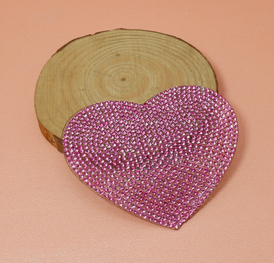 Herz Glitzer Patches zum Aufbügeln DIY Bügelbild für Kleidung Taschen Jeans Tuch