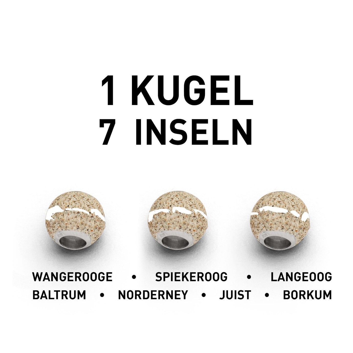 DUR 925 Silber Schmuck Anhänger "Bead Nordsee" P3613