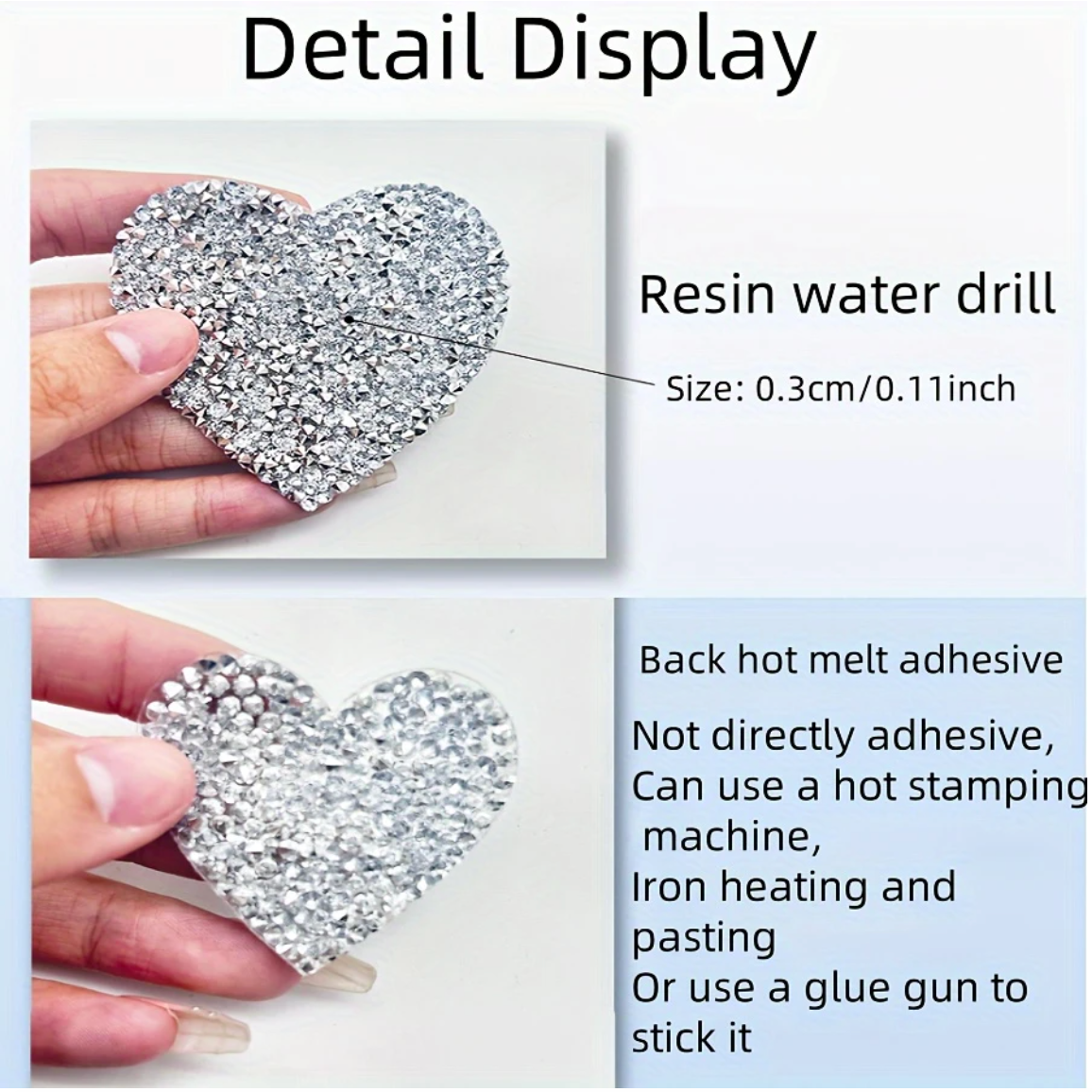 AB Herz Glitzer Patches zum Aufbügeln DIY Bügelbild für Kleidung Taschen Jeans