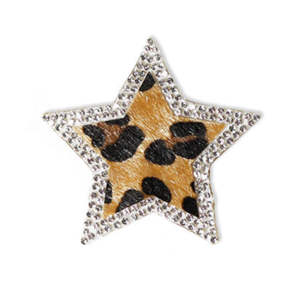 Leo Stern Glitzer Patches zum Aufbügeln DIY Bügelbild für Kleidung