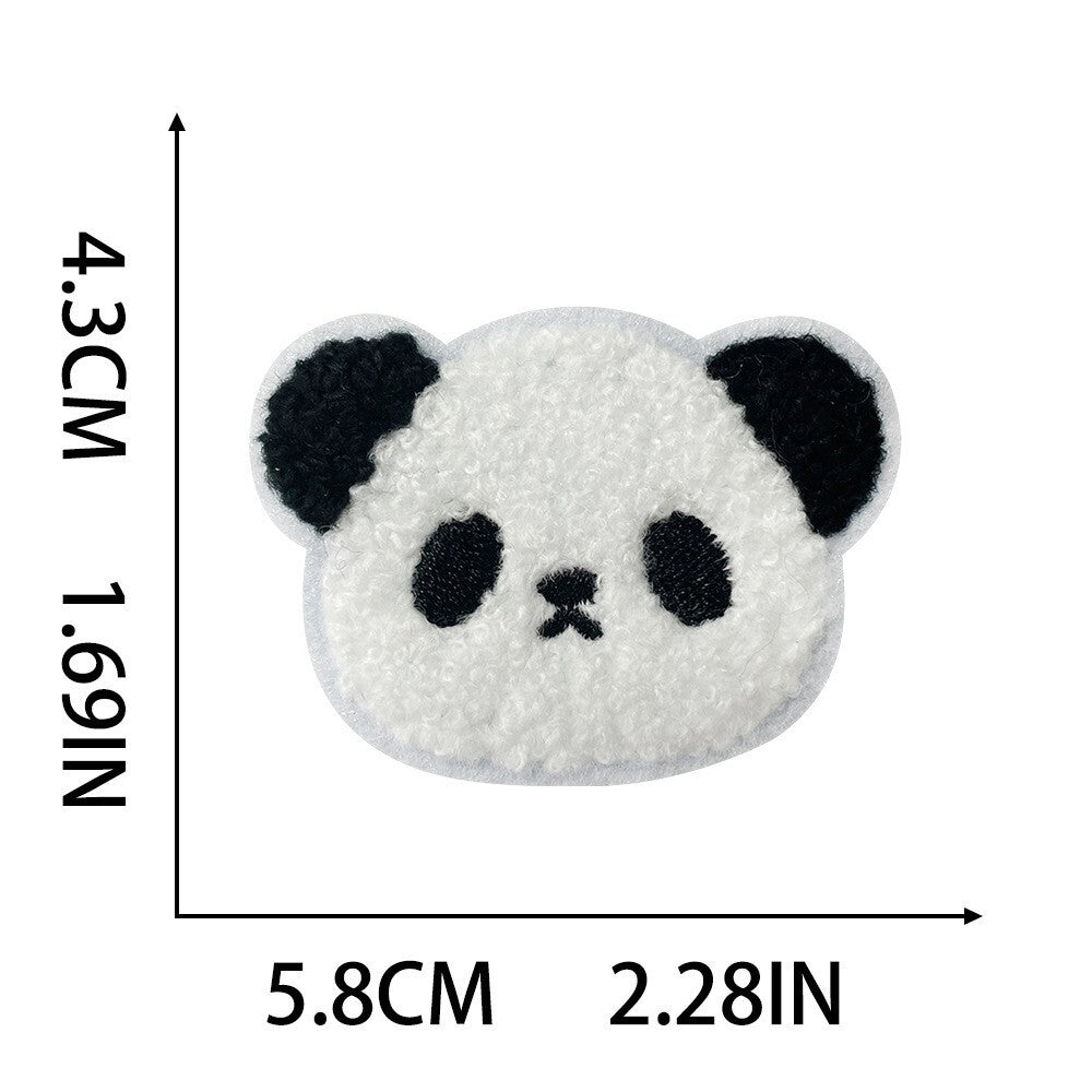 Panda Patches zum Aufbügeln DIY Bügelbild für Kleidung Tasche Schuhe Schal Mütze