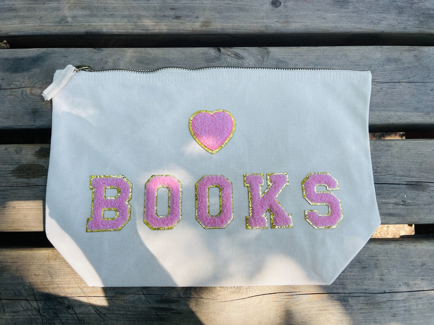 Große Buchhülle Büchertasche Lesetasche Schutztasche für Bücher personalisiert L