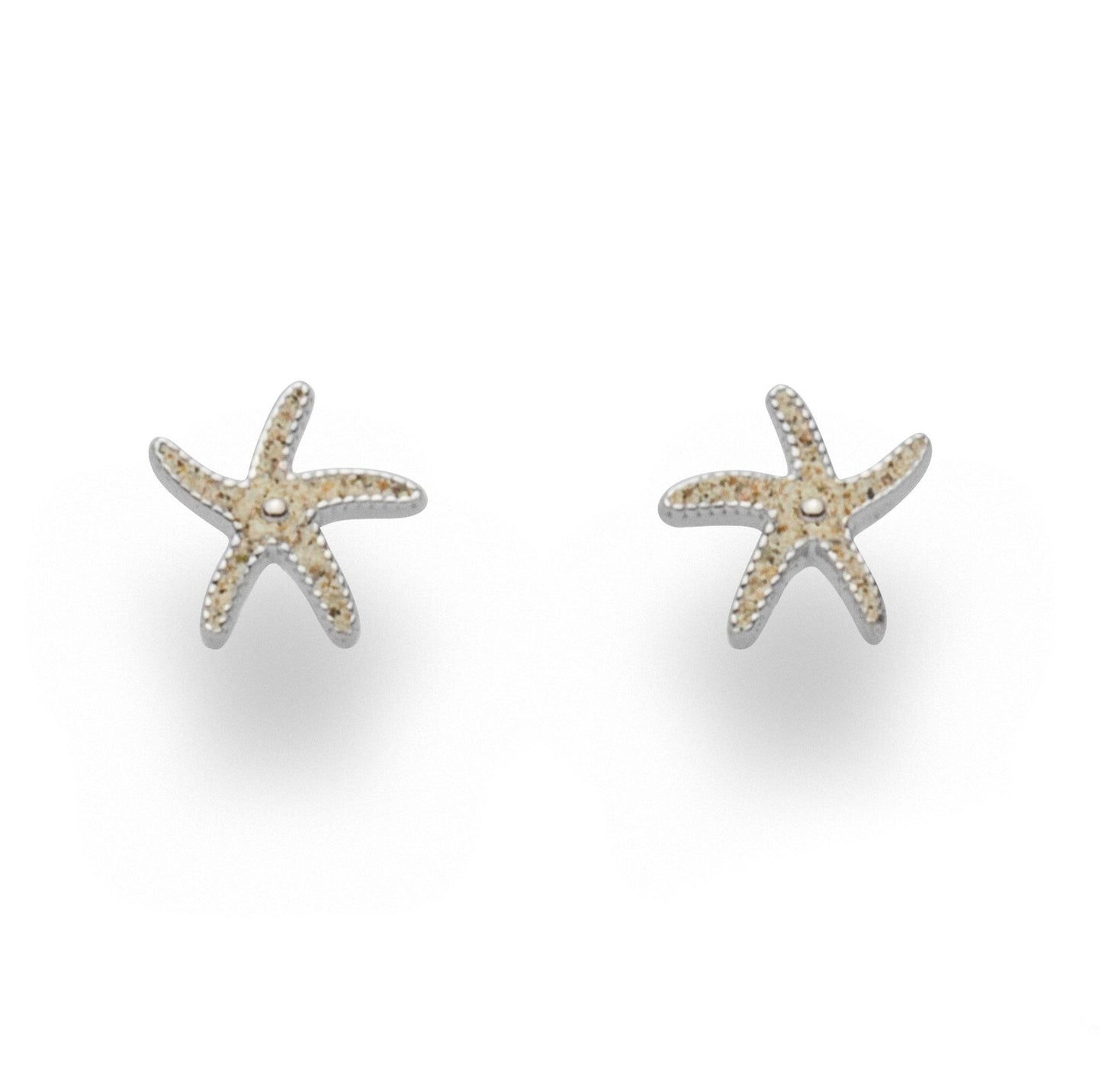 DUR Silber Schmuck Ohrring Ohrstecker "Seestern II & III" Strandsand O4920 O4993