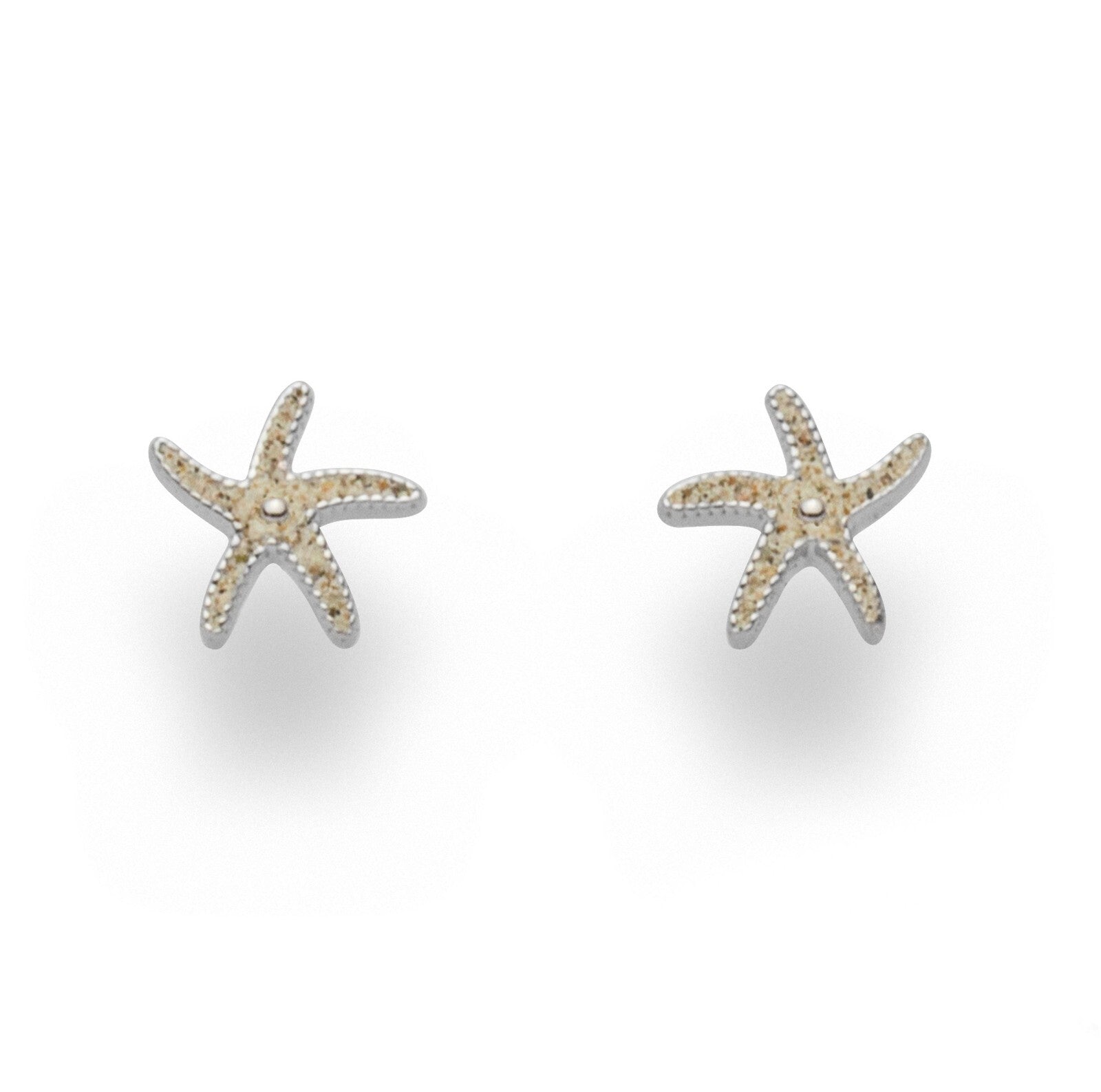 DUR Silber Schmuck Ohrring Ohrstecker "Seestern II & III" Strandsand O4920 O4993