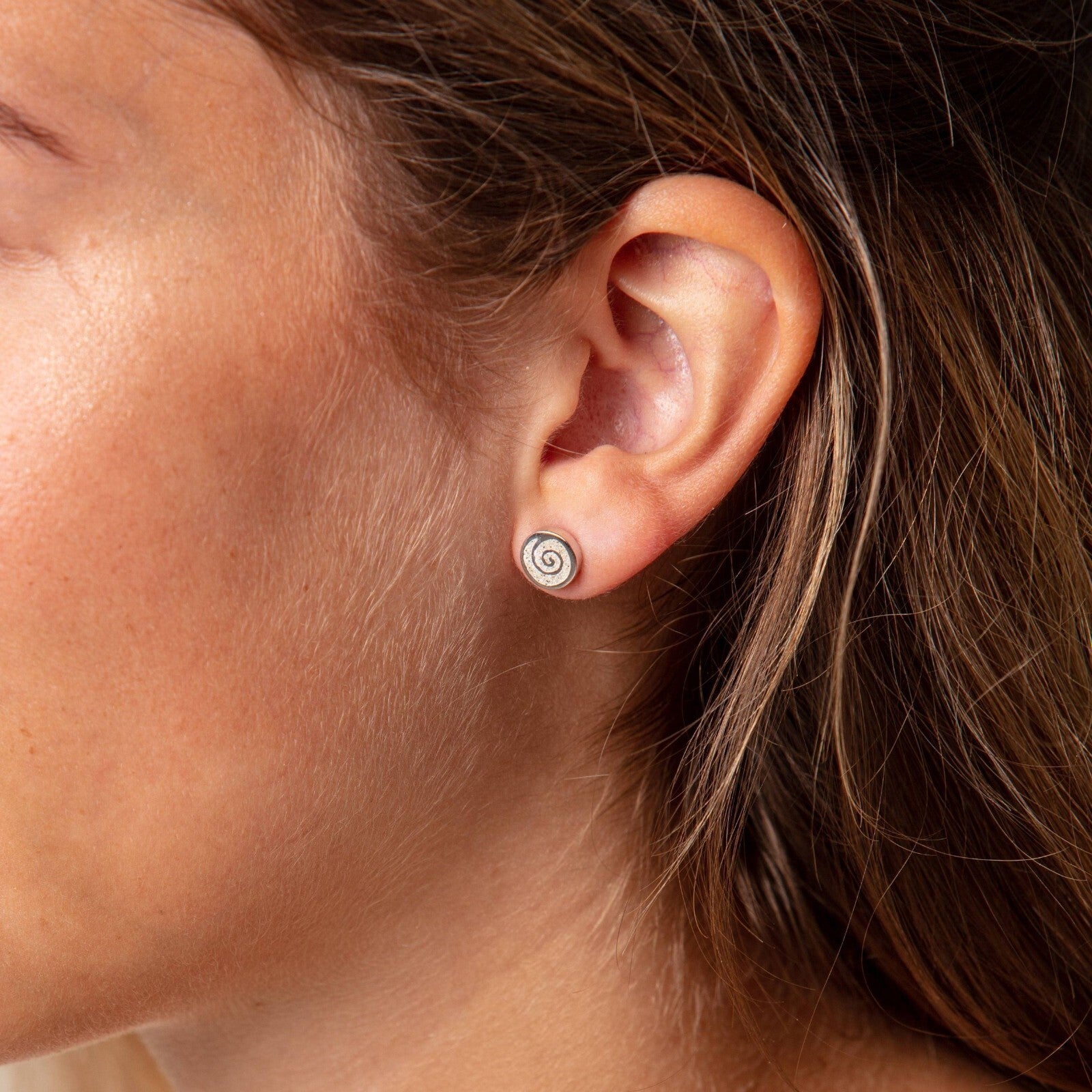 DUR Silber Schmuck Ohrring Ohrstecker ''Sandspirale 2.0" O5214