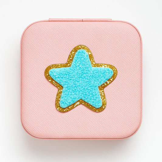 DIY Schmuckbox mit Stern Aufkleber-Patch – Geschenkidee zum Selbstgestalten