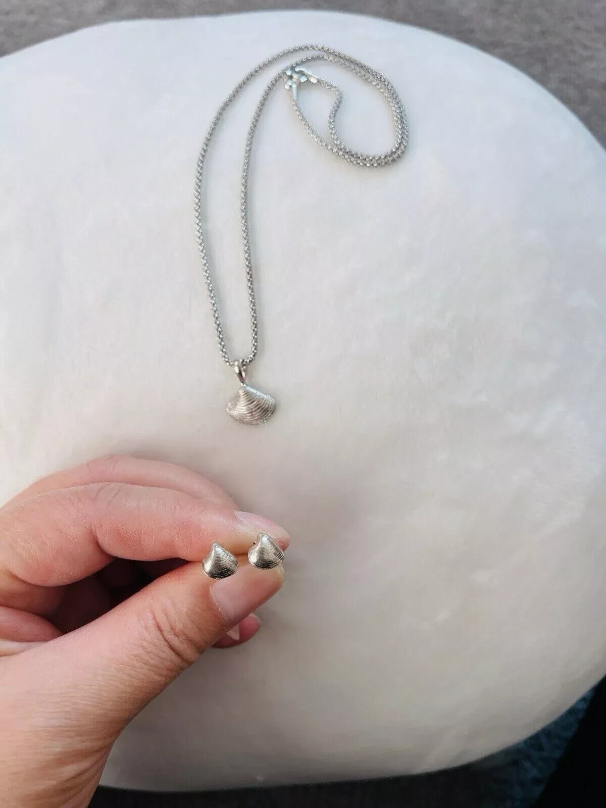 DUR Silber Schmuck Ohrring Ohrstecker "Herzmuschel" O4813