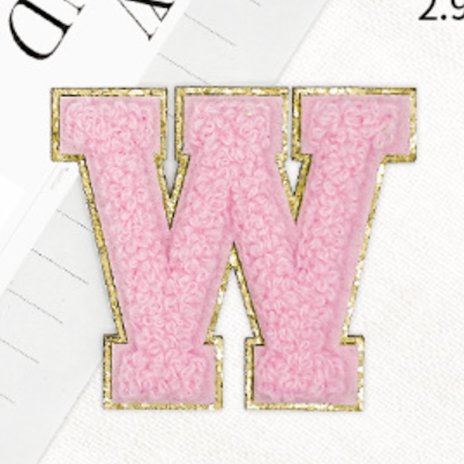 W Buchstaben-Aufnäher -Aufkleber für DIY-Kleidung Schuhe Taschen Handyhülle