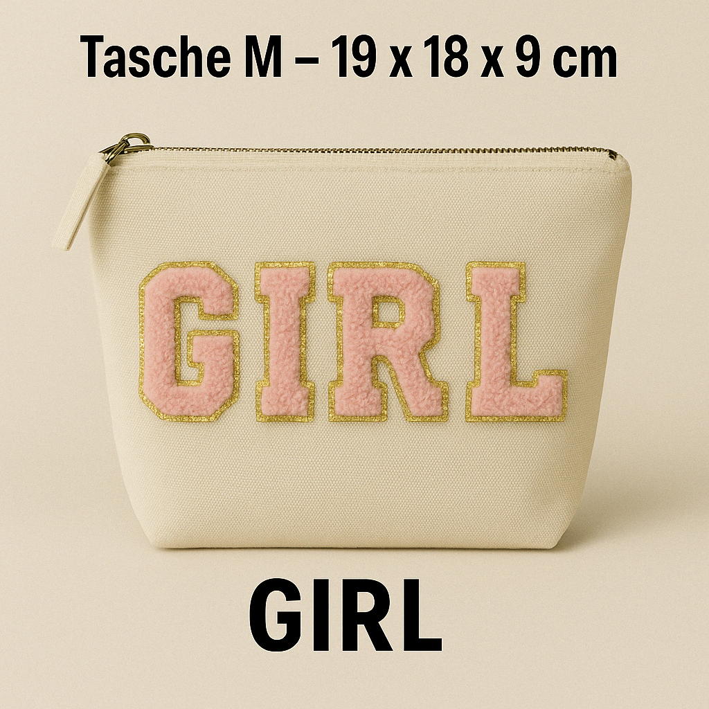 Kosmetiktasche M personalisiert • DIY Tasche mit Wunschname • LOVE MAMA Geschenk