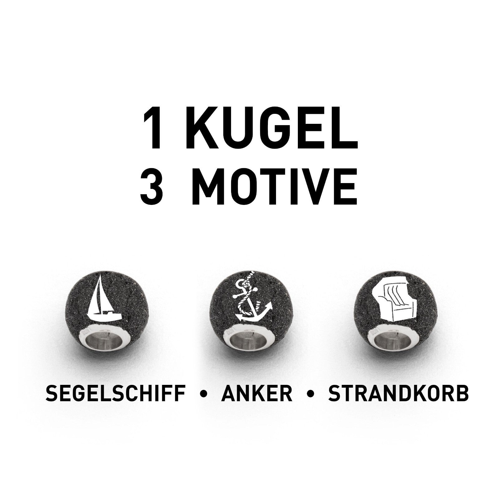 DUR 925 Silber Schmuck Anhänger "Bead Ostsee" P3598