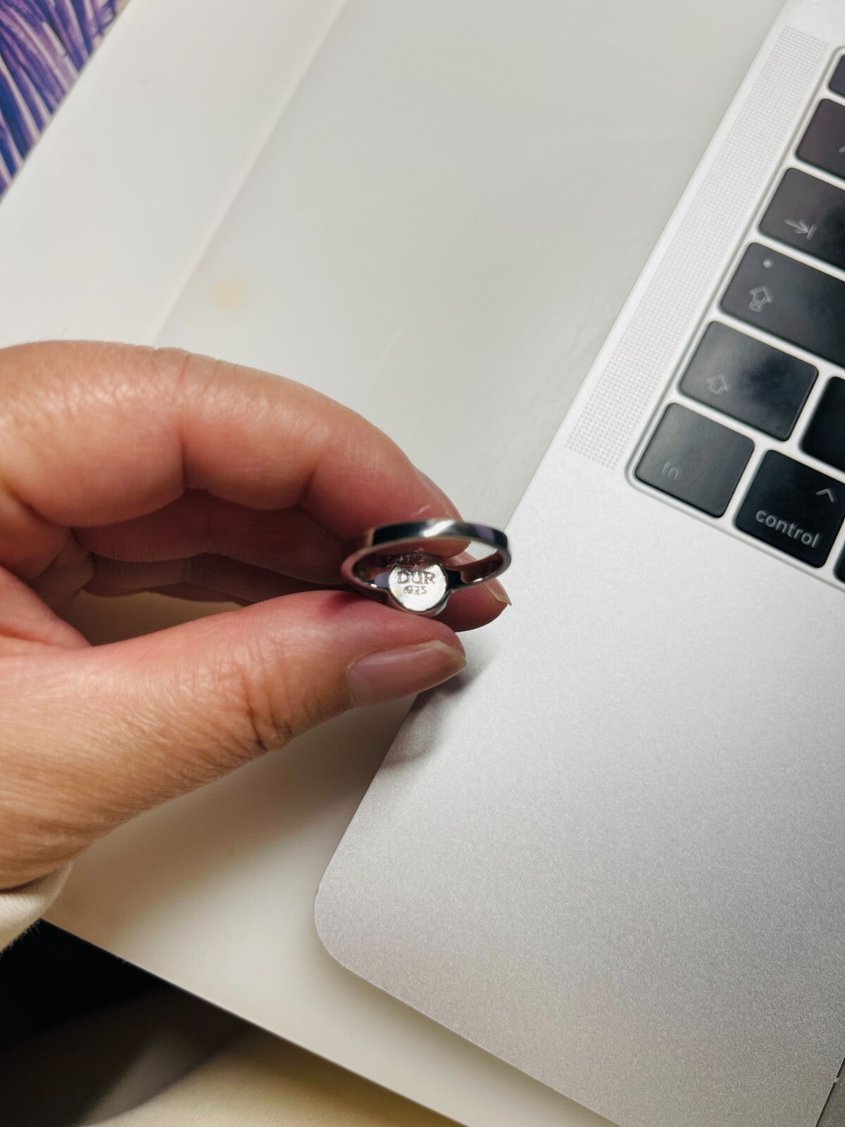 DUR 925 Silber Schmuck Ring "Ahoi" mit Strandsand R5637