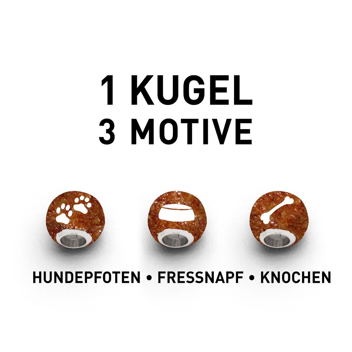 DUR 925 Silber Schmuck Anhänger "Bead Lucky Dog" P3548