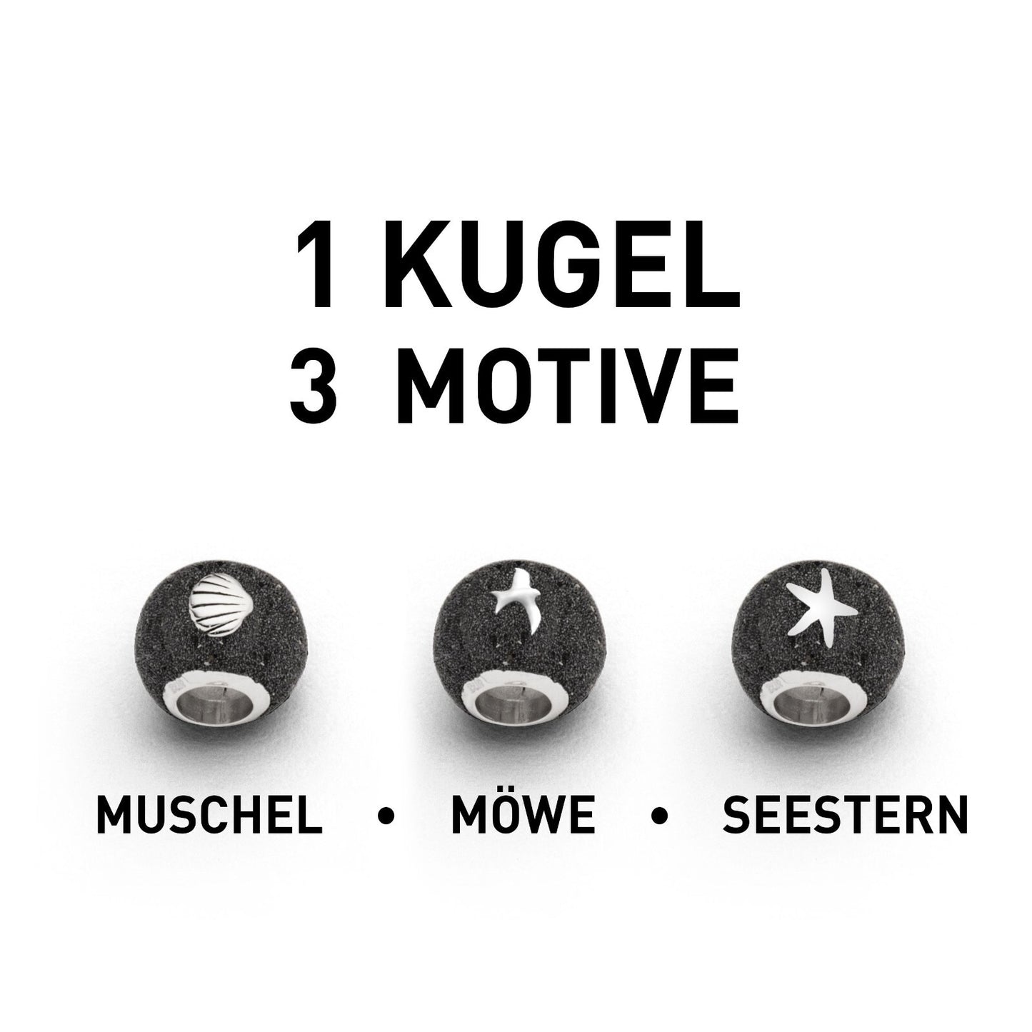 DUR 925 Silber Schmuck Anhänger "Wechselperle Lavasand" P3193