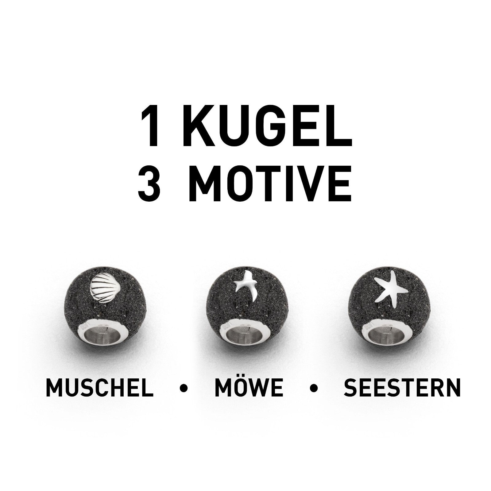 DUR 925 Silber Schmuck Anhänger "Wechselperle Lavasand" P3193