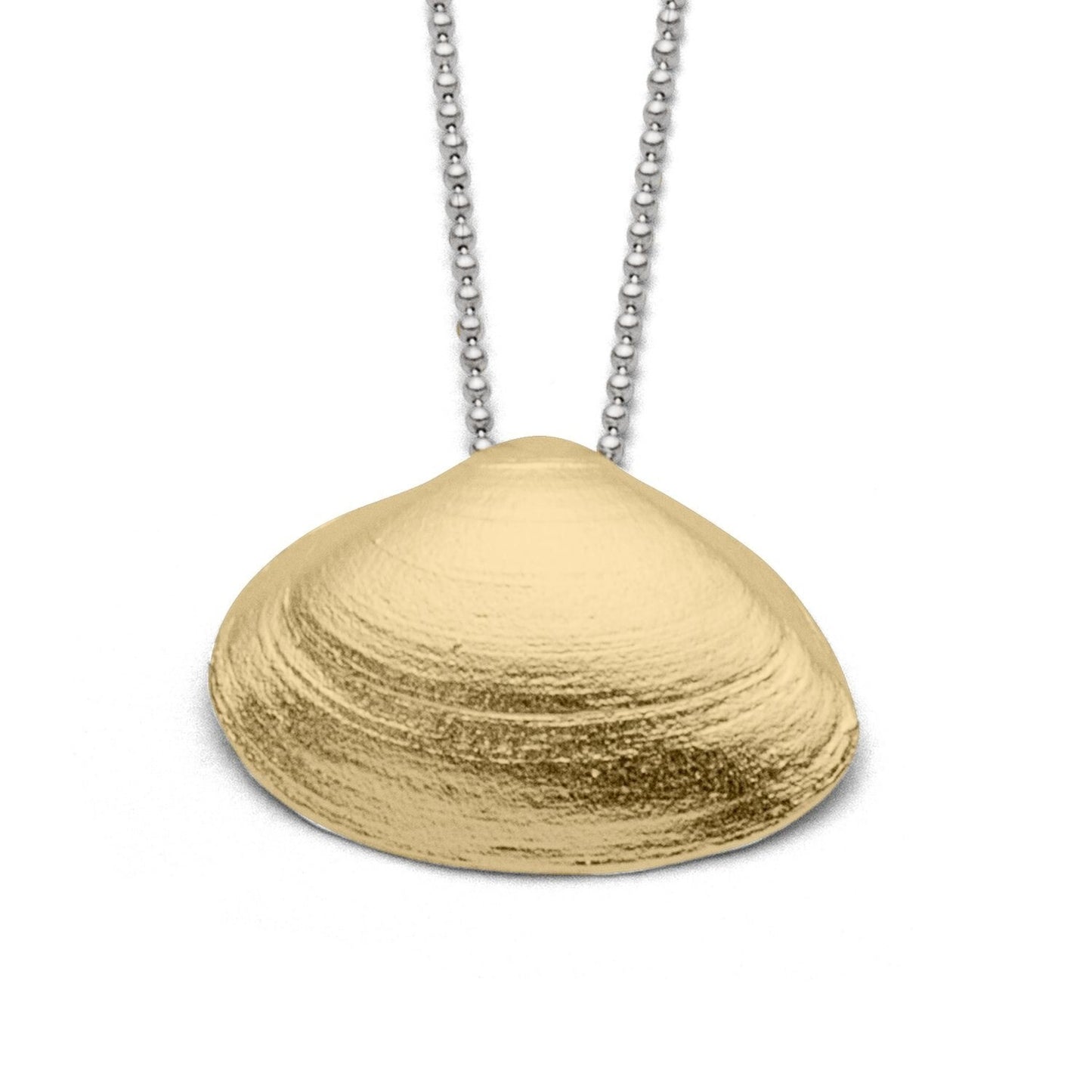 DUR Silber Schmuck Anhänger "Sandklaffmuschel" vergoldet P3653