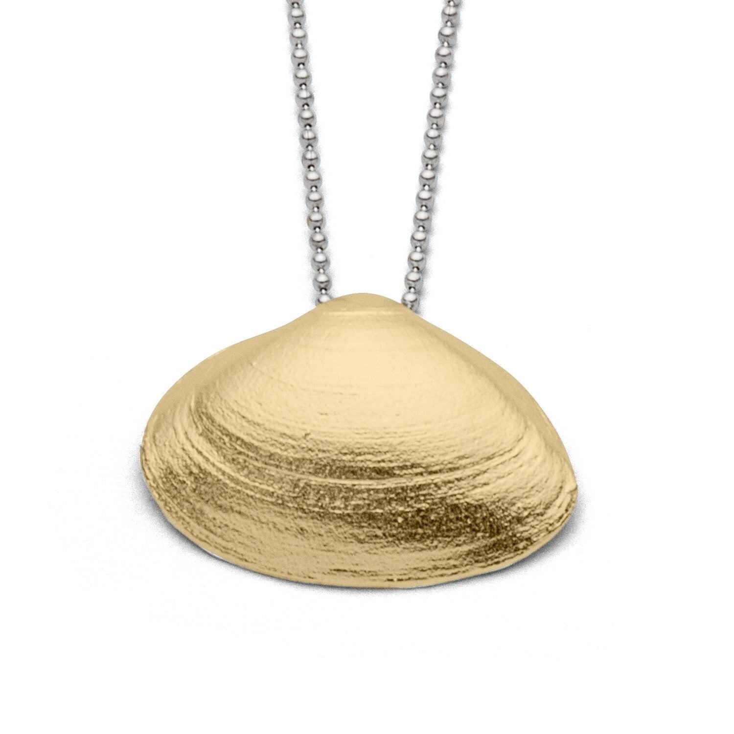 DUR Silber Schmuck Anhänger "Sandklaffmuschel" vergoldet P3653