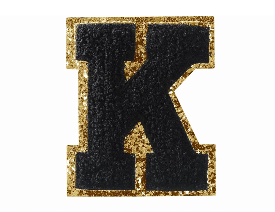 schwarz A-Z Buchstaben-Aufkleber für DIY-Kleidung Schuhe Taschen Handyhülle