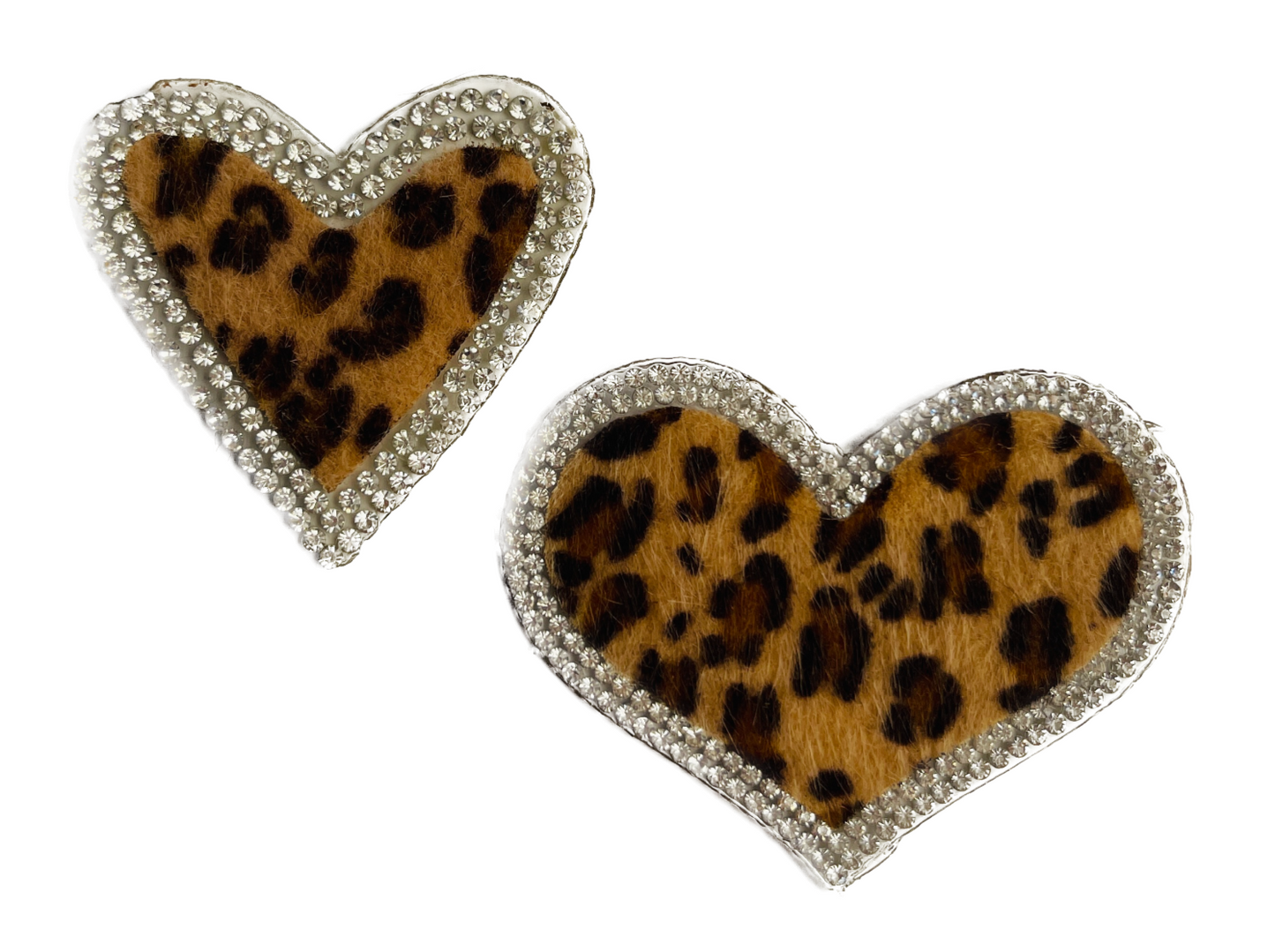 Leo Herz Glitzer Patches zum Aufbügeln DIY Bügelbild für Kleidung Taschen Jeans