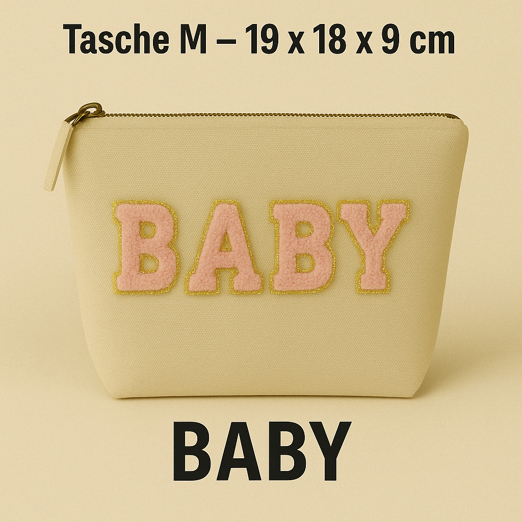 Kosmetiktasche M personalisiert • DIY Tasche mit Wunschname • LOVE MAMA Geschenk