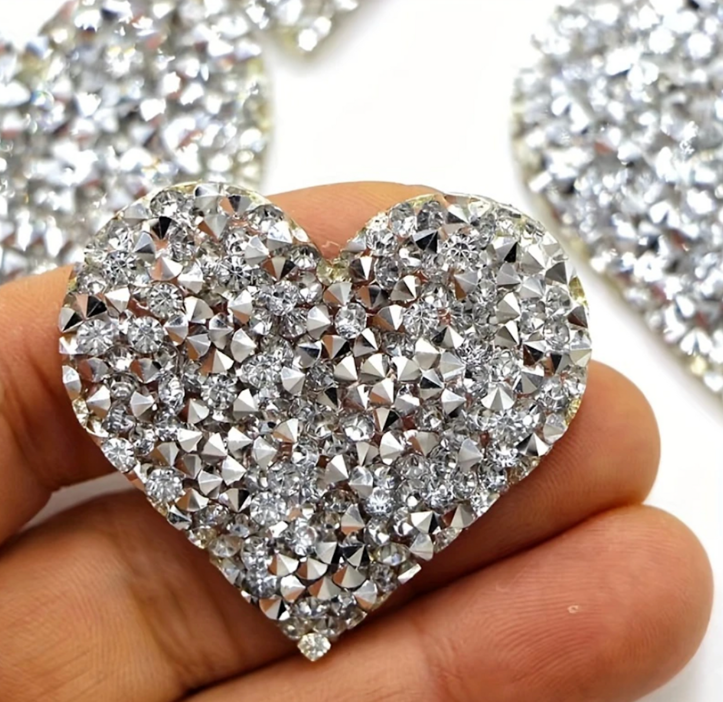 AB Herz Glitzer Patches zum Aufbügeln DIY Bügelbild für Kleidung Taschen Jeans