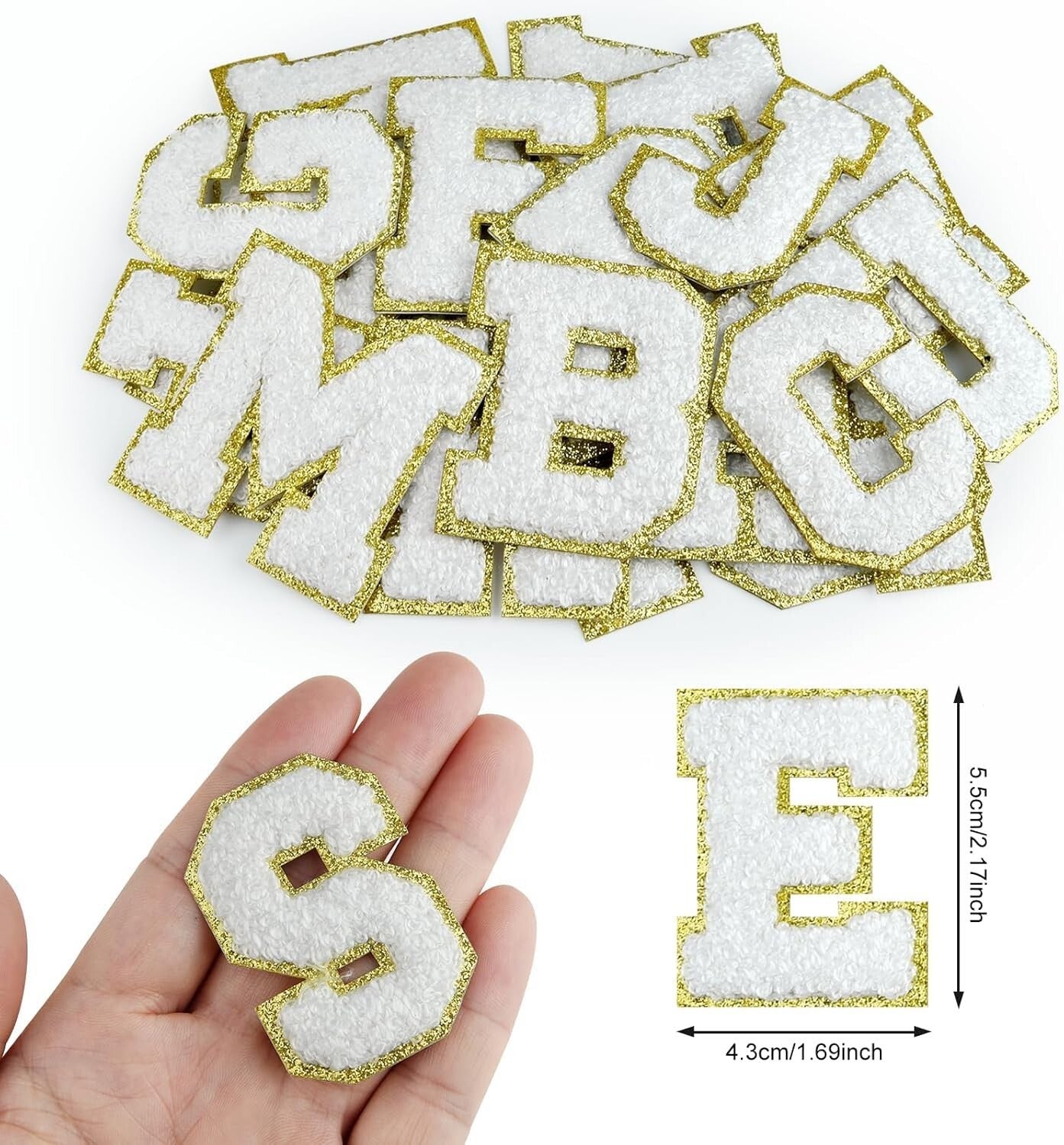 weiß A-Z Buchstaben-Aufkleber für DIY-Kleidung Schuhe Taschen Handyhülle