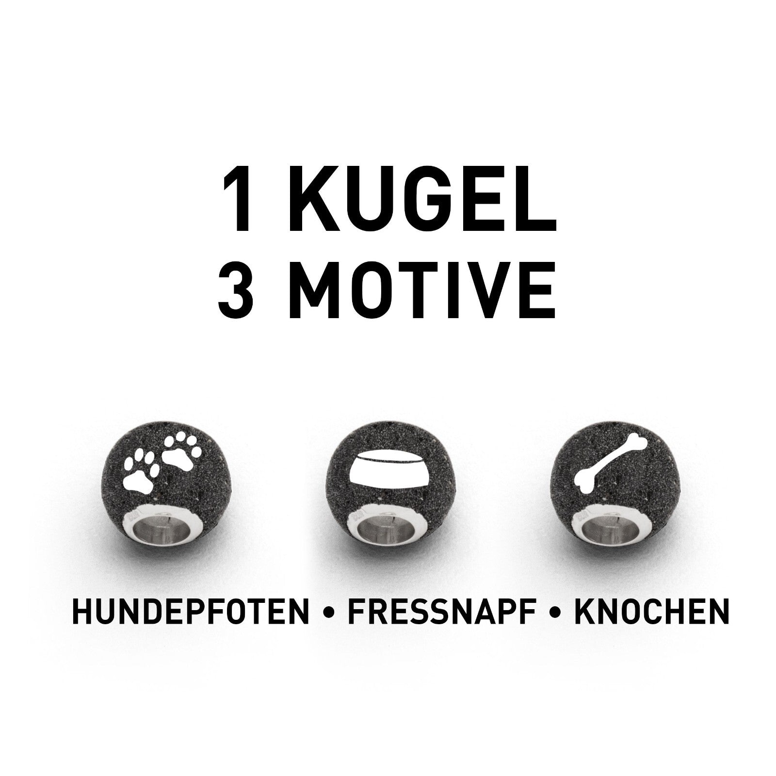 DUR 925 Silber Schmuck Anhänger "Bead Lucky Dog" P3414