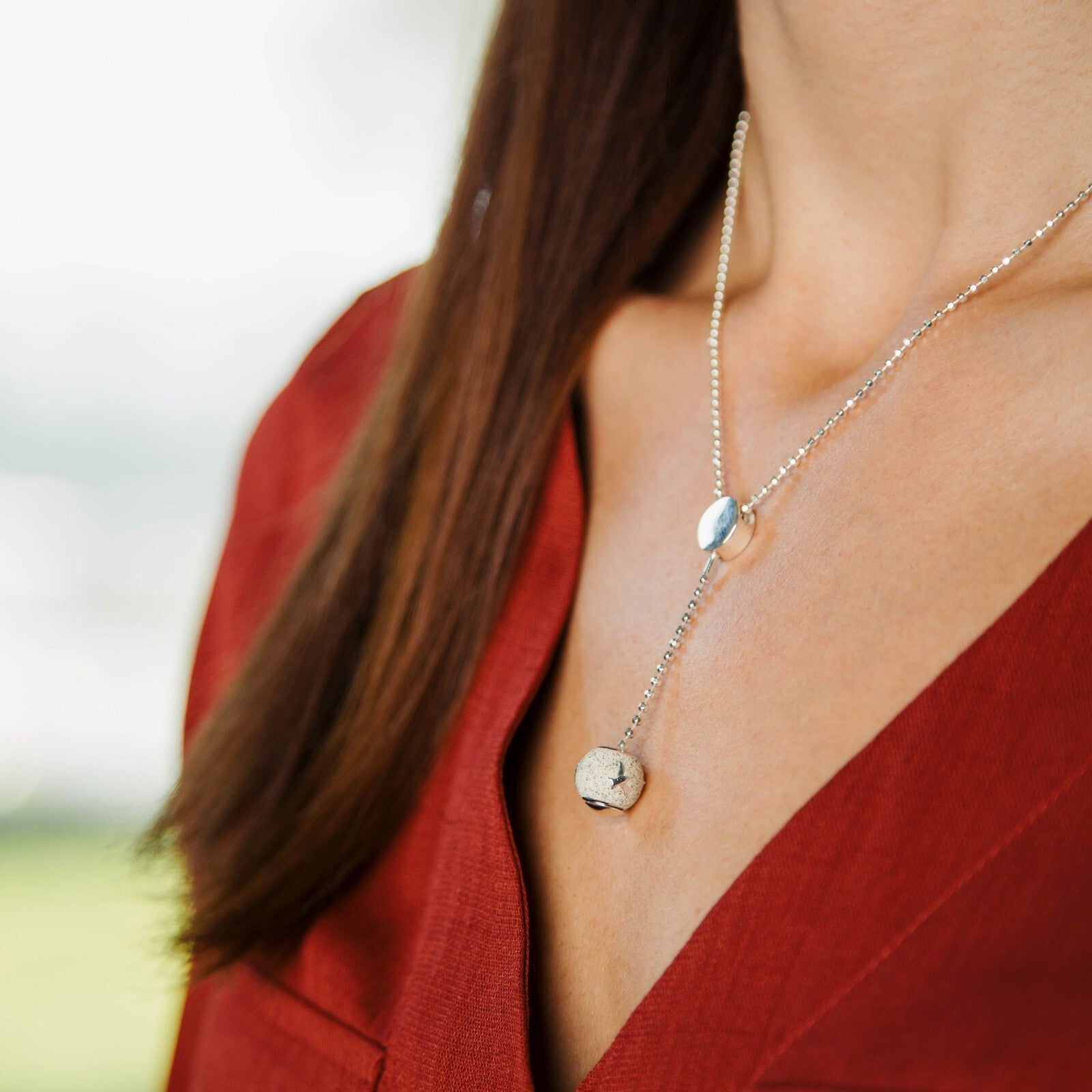 DUR Strandsand Silber Schmuck Kette "Wechselperle" Muschel, Seestern, Möwe K2448