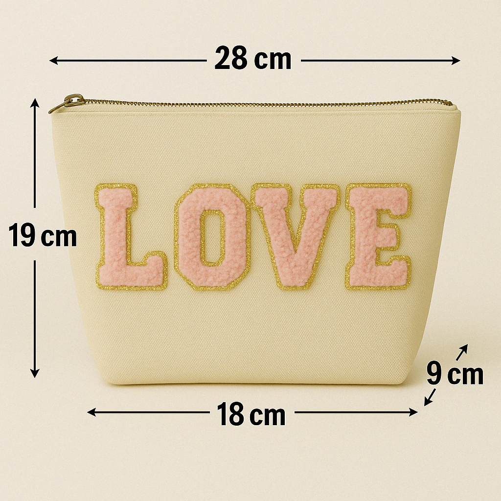 Kosmetiktasche M personalisiert • DIY Tasche mit Wunschname • LOVE MAMA Geschenk