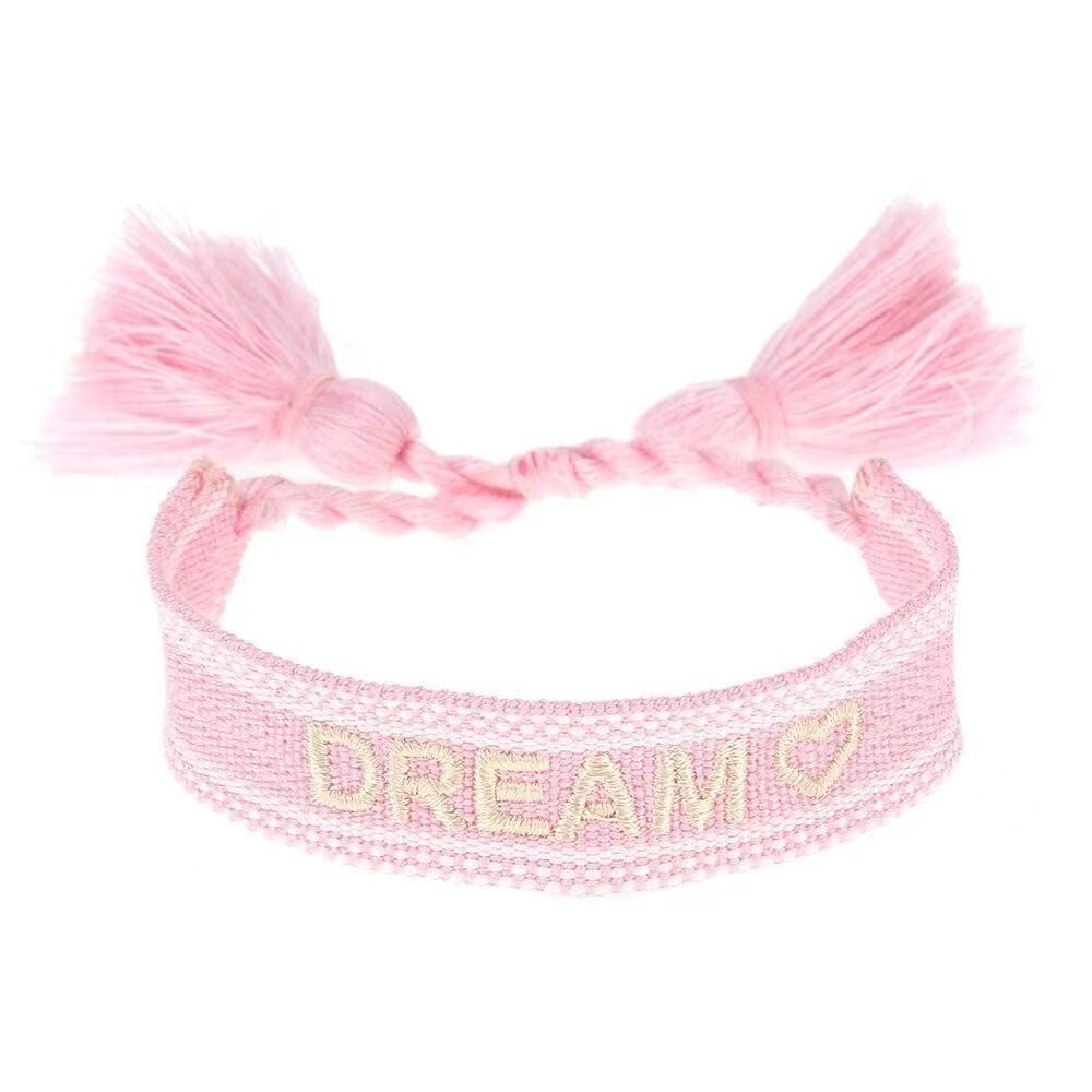 Gift4U Damen Armband Freundschaftsarmbänder Love Dream "BE HAPPY" beige