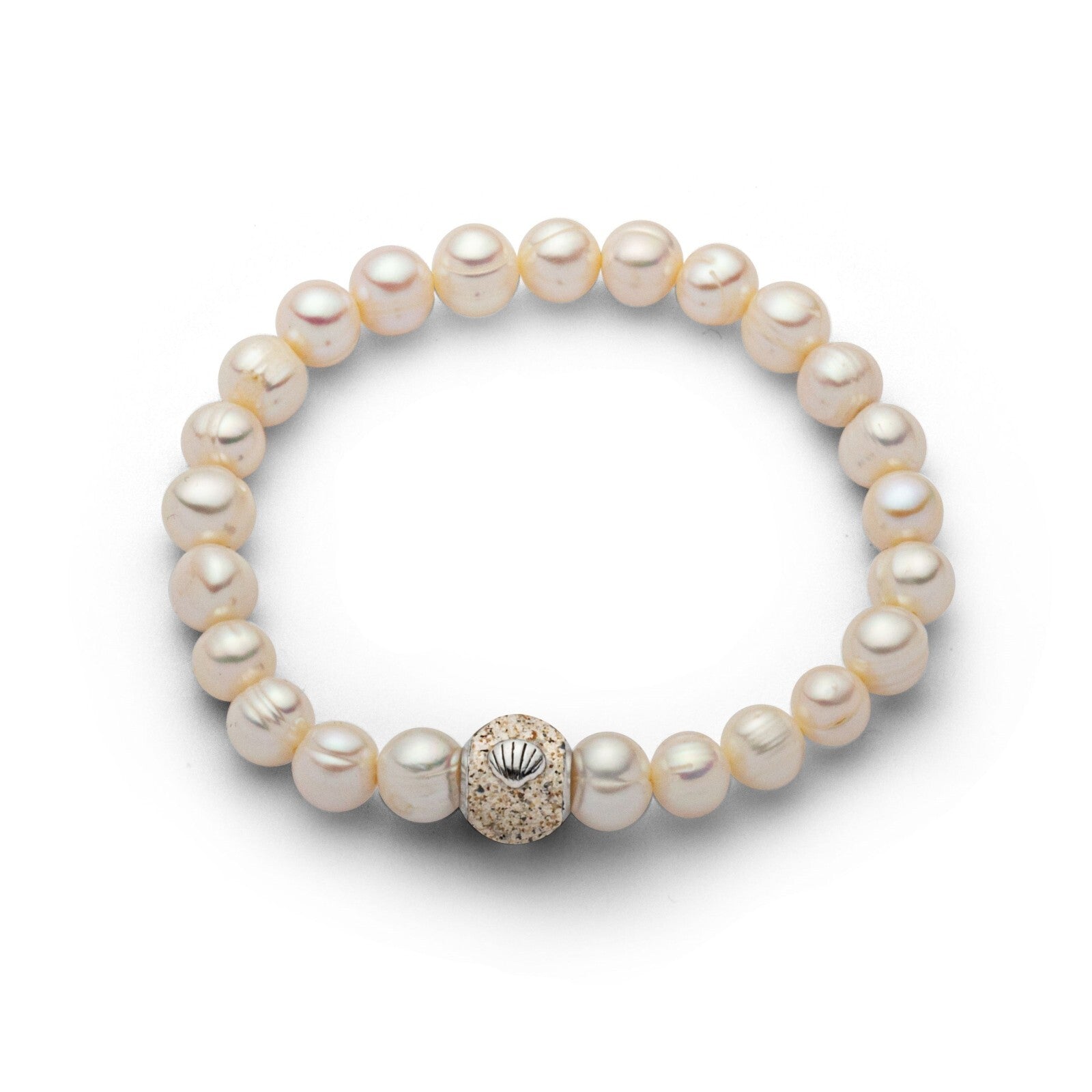 DUR 925 Silber Schmuck Armband "Perle“ mit Strandsand-Bead A1569