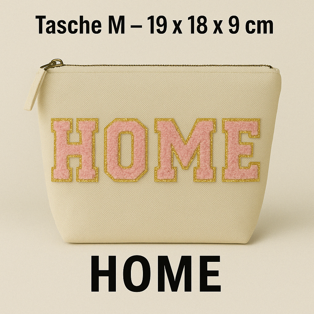 Kosmetiktasche M personalisiert • DIY Tasche mit Wunschname • LOVE MAMA Geschenk