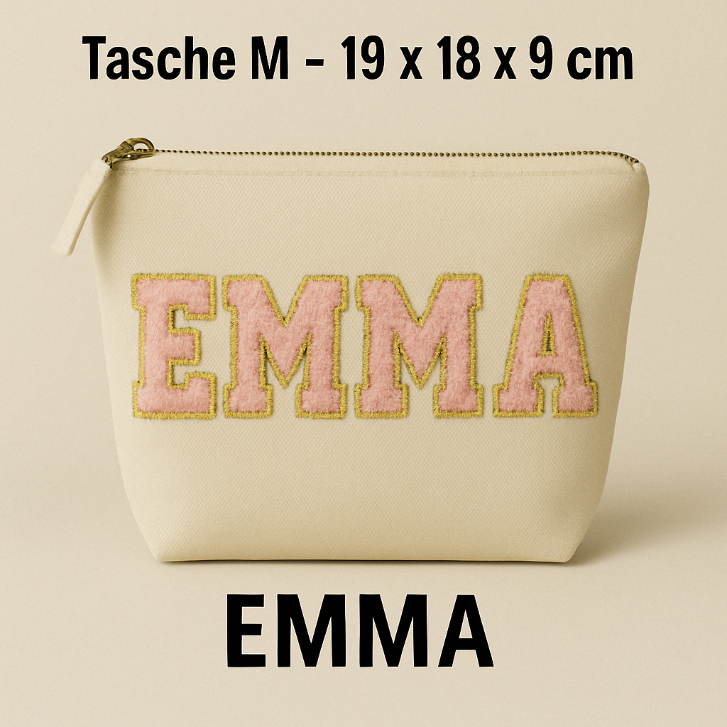 Kosmetiktasche M personalisiert • DIY Tasche mit Wunschname • LOVE MAMA Geschenk