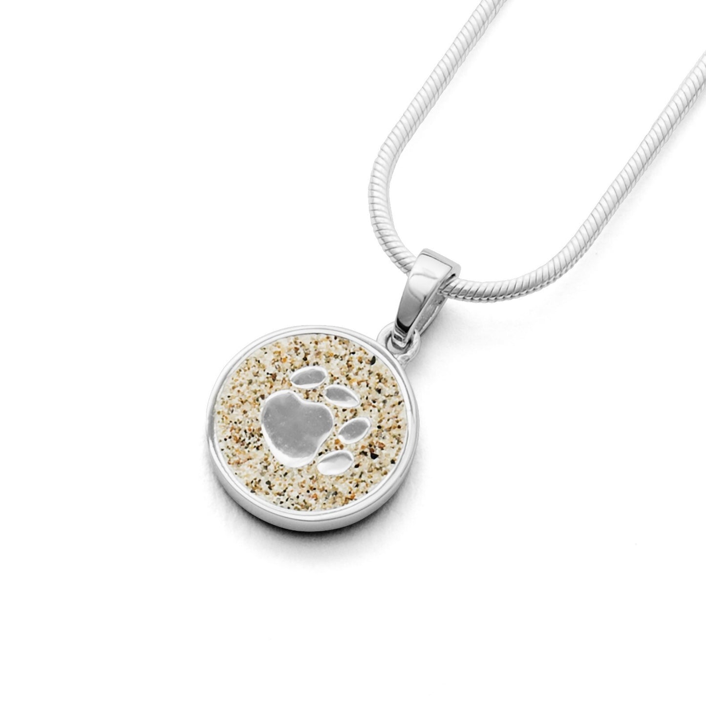 DUR 925er Silber Schmuck Anhänger "Lucky Dog Strandsand" P2933