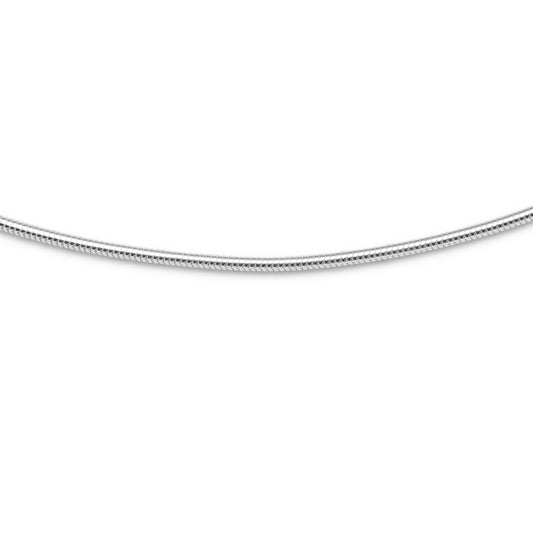 DUR 925 Silber Schmuck Kette "Schlange, dick" K2651 rhodiniert