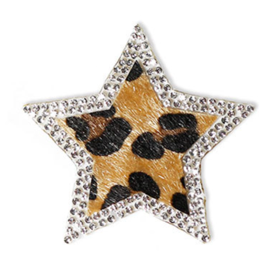 Leo Stern Glitzer Patches zum Aufbügeln DIY Bügelbild für Kleidung