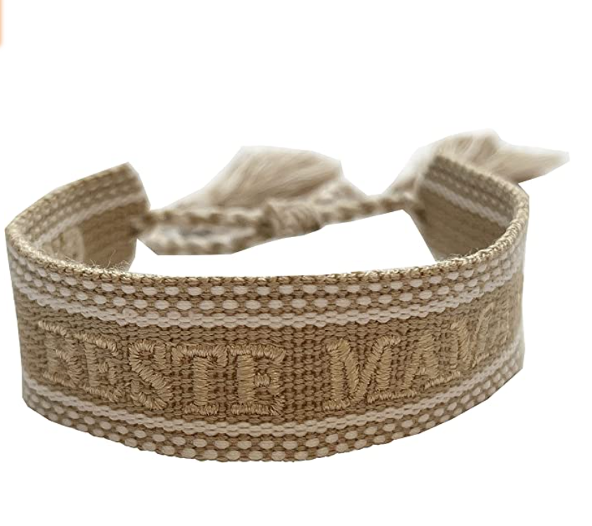 Gift4U Damen Armband Freundschaftsarmbänder Love Dream "BE HAPPY" beige