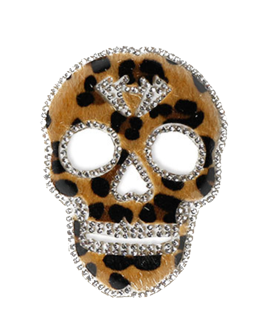 Leo Totenkopf Glitzer Patches zum Aufbügeln DIY Bügelbild für Kleidung Tasche