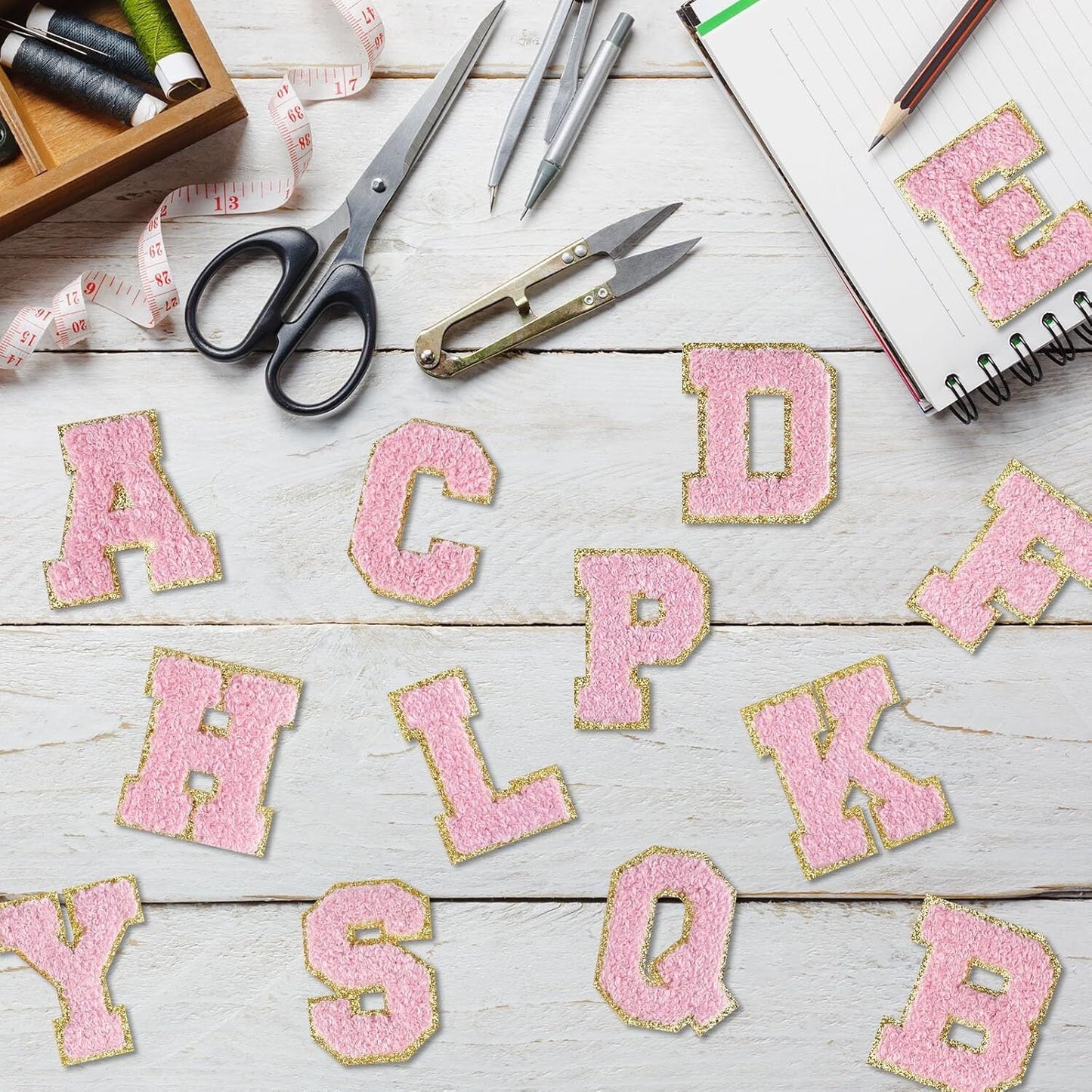 A-Z Buchstaben-Aufnäher -Aufkleber für DIY-Kleidung Schuhe Taschen Handyhülle