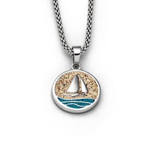 DUR Schmuck Anhänger "Ahoi" Strandsand/Steinsand Silber 925 rhodiniert P3847
