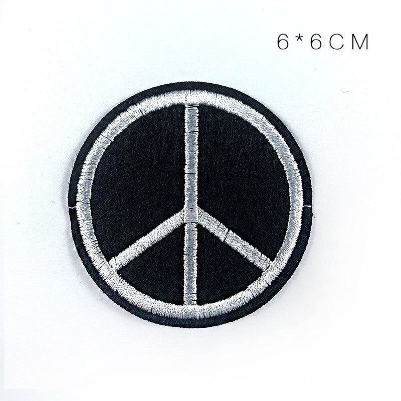 Peace Glitzer Patches zum Aufbügeln DIY Bügelbild für Kleidung Tasche Schuhe