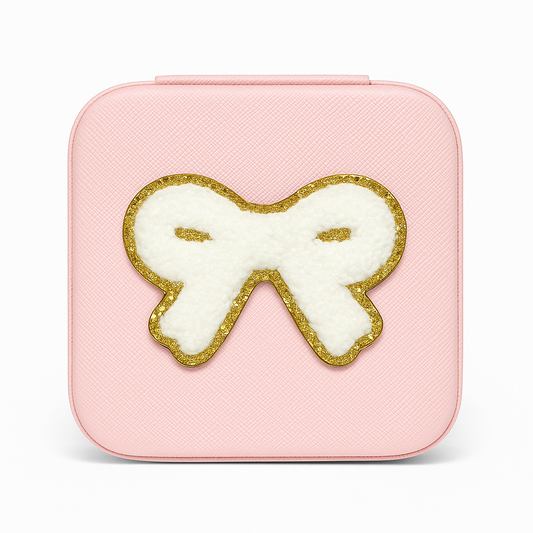 DIY Schmuckbox mit Schleife Aufkleber-Patch – Geschenkidee zum Selbstgestalten