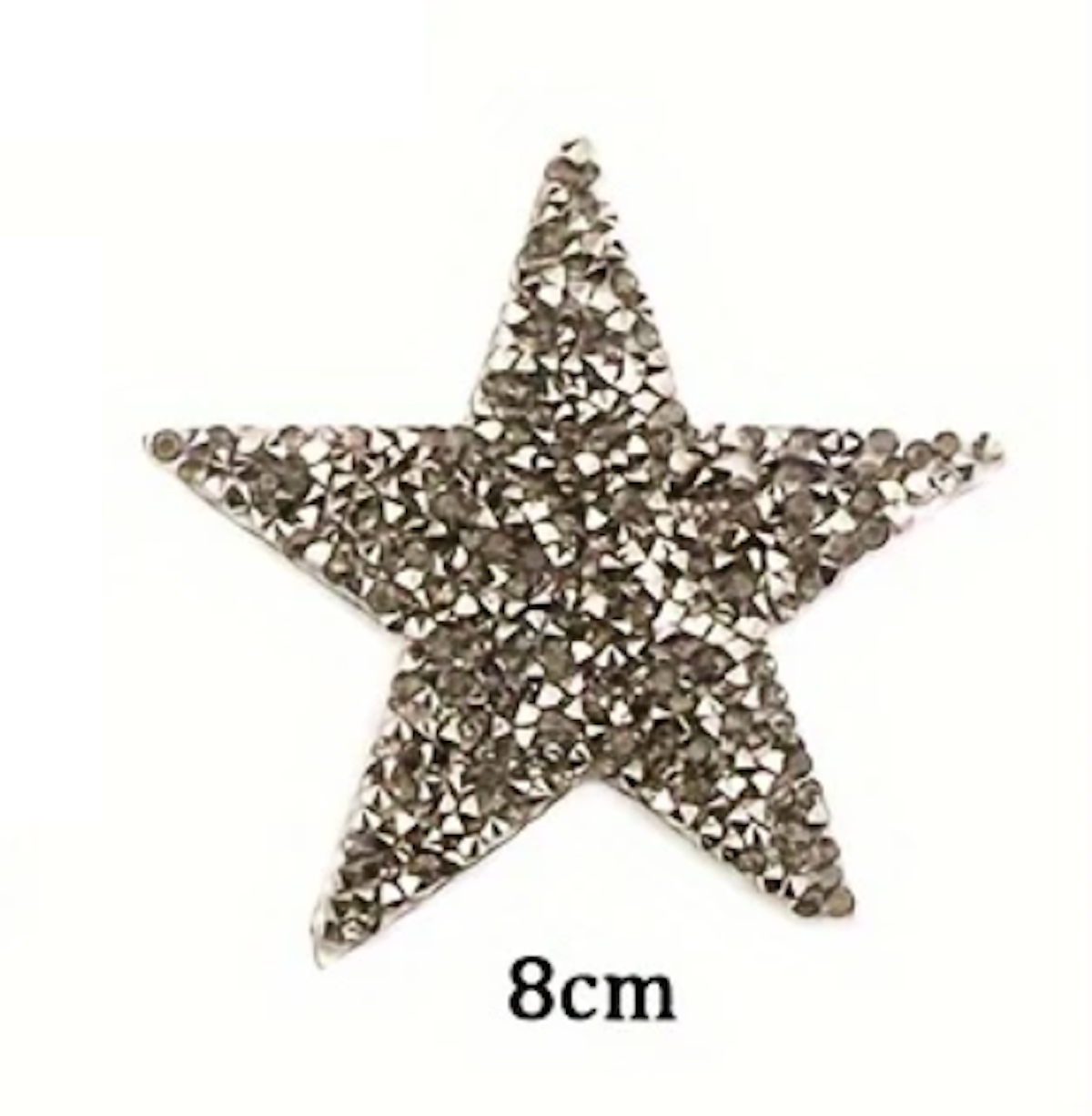 8cm Strass Stern Glitzer AB Patches zum Aufbügeln DIY Bügelbild für Kleidung