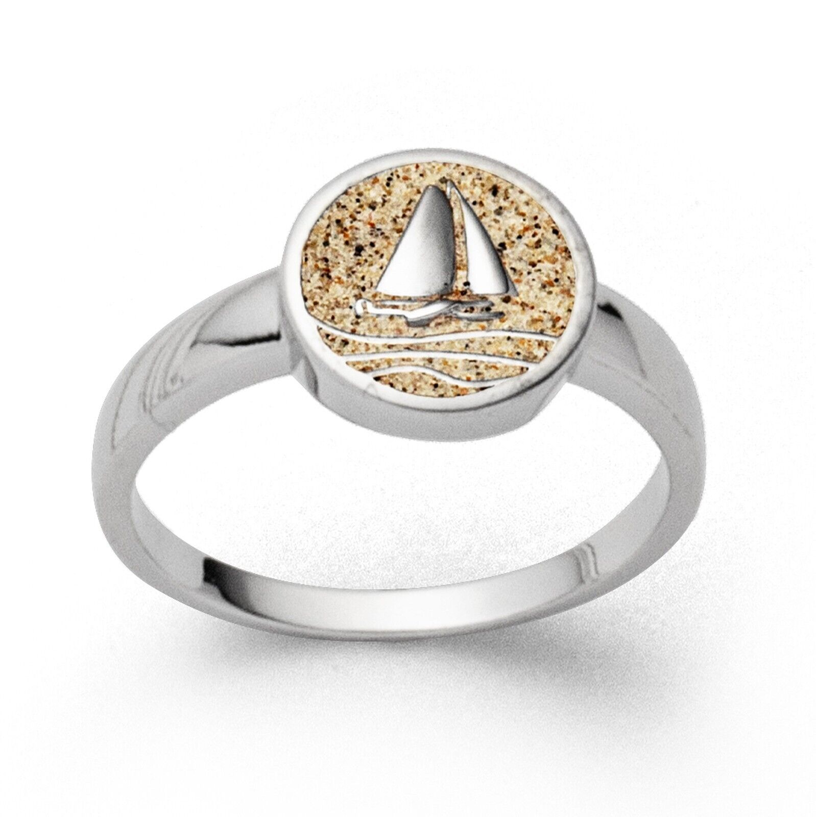 DUR 925 Silber Schmuck Ring "Ahoi" mit Strandsand R5637
