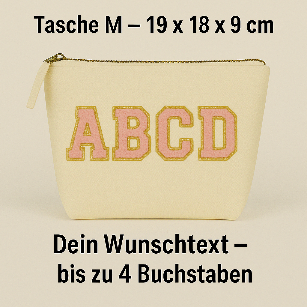 Kosmetiktasche M personalisiert • DIY Tasche mit Wunschname • LOVE MAMA Geschenk