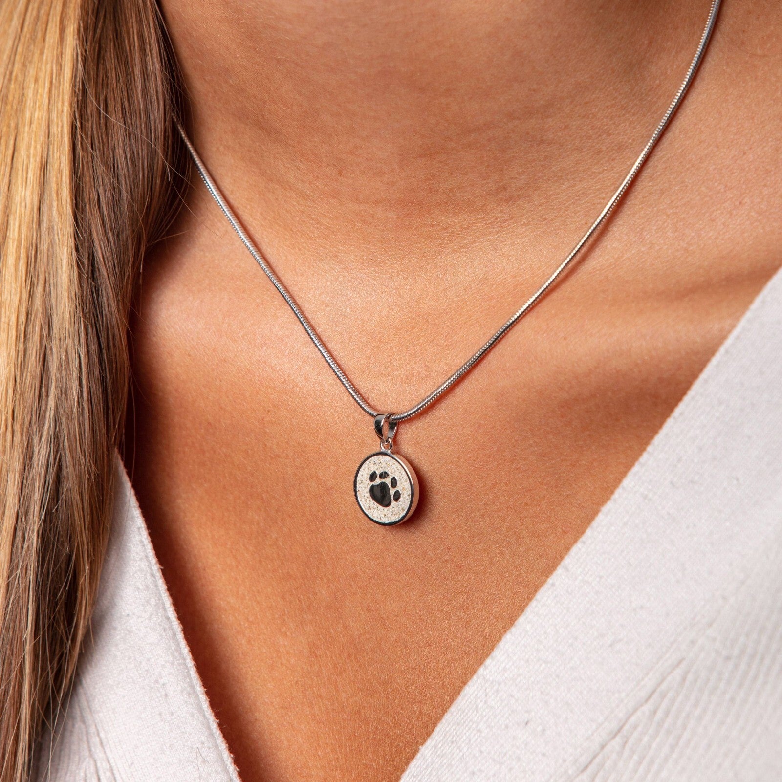 DUR 925er Silber Schmuck Anhänger "Lucky Dog Strandsand" P2933