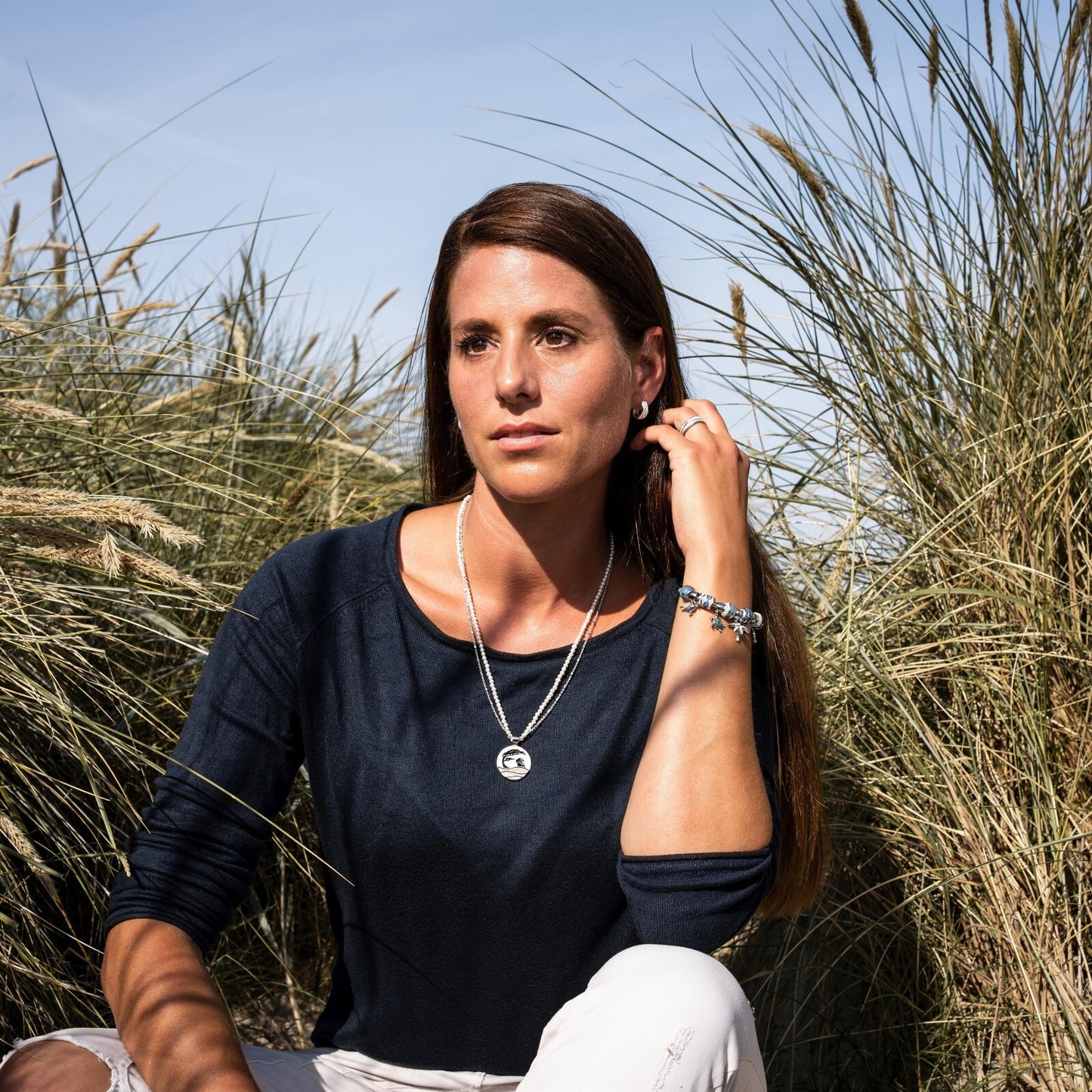 DUR 925 Silber Schmuck Ring "Strandwellen" mit Strandsand R5108 NEU